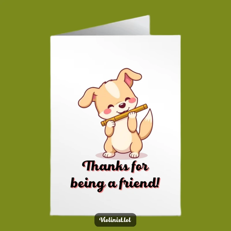 Free Printable Thank You Card: Musical Dog Expresses Gratitude, Funny Downloadable Gift Idea