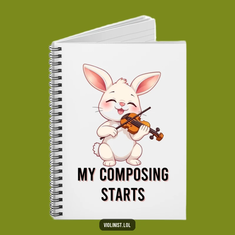 Funny Bunny Violinist Notebook: Jot Down Your Blissful Compositions!