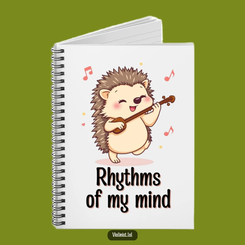 Funny Hedgehog Violin Notebook: Compose Your Thoughts to a Lively Tune