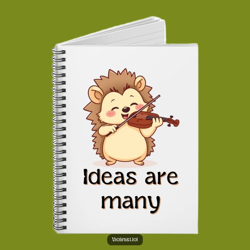 Funny Jolly Hedgehog Violinist Notebook - Jot Down Rhythmic Ideas with Cheer