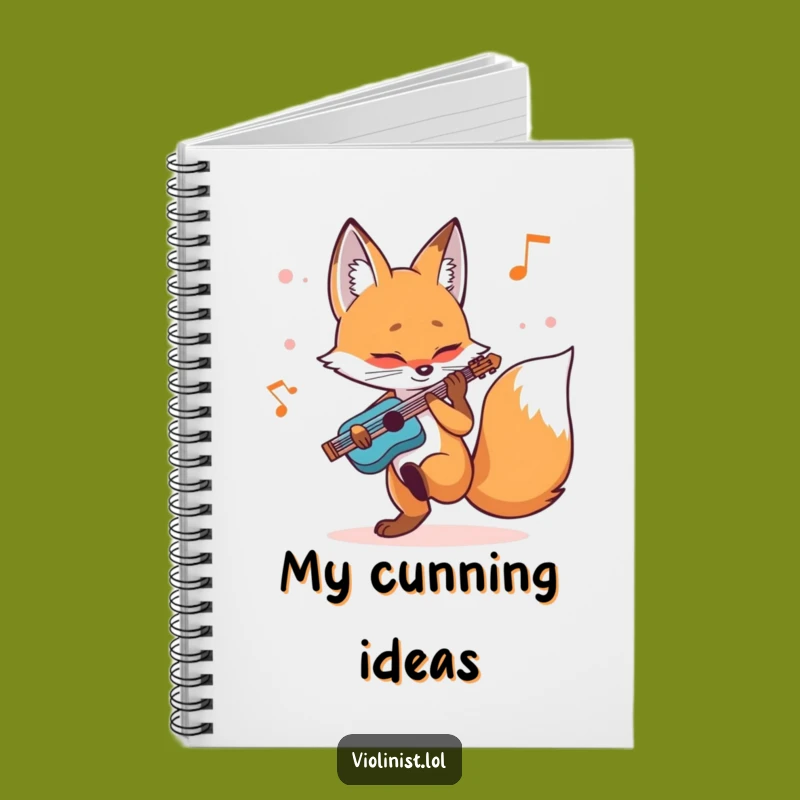 Funny Fox Musician Notebook A Determined Player's Journal, Perfect Funny Gift
