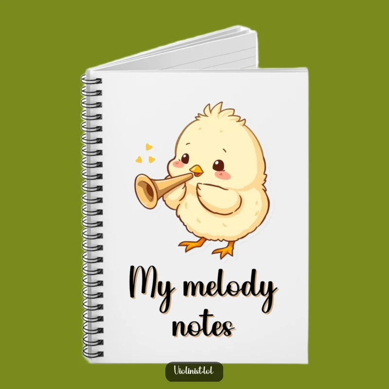 Funny Chick Notebook: Tiny Trumpet Thoughts - Cute Journal