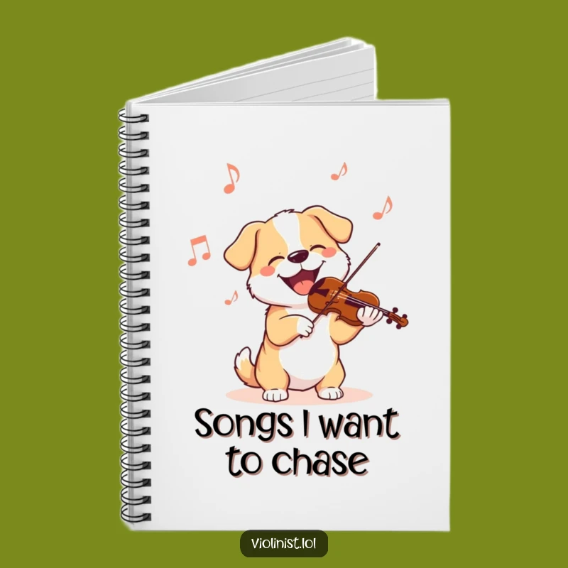 Funny Dog Violinist Notebook: Jot Down Ideas with a Musical Pooch