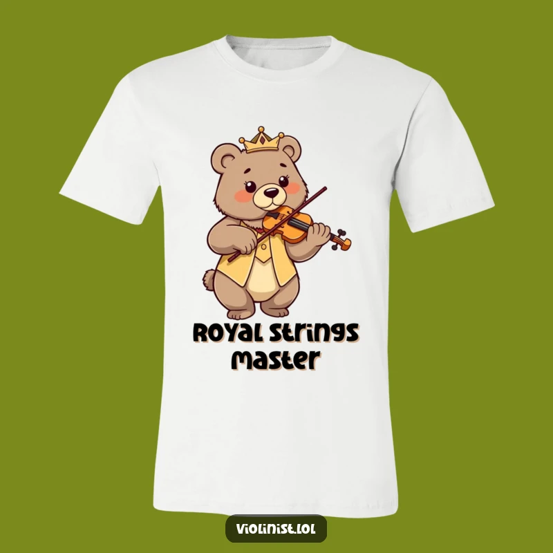 Funny Bear Violin Tee: Own the Stage Like This Regal Musician!