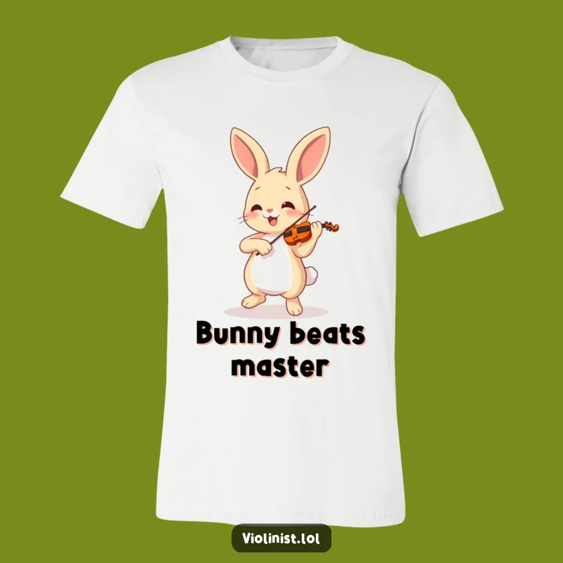 Funny Bunny Violin Dancer T-Shirt: Wear Your Musical Joy