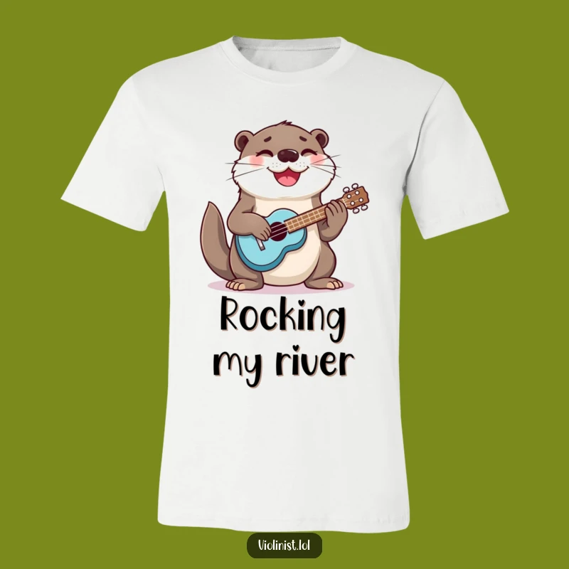 Funny Otter Ukulele T-Shirt: Energetic Music for Your Everyday Style!