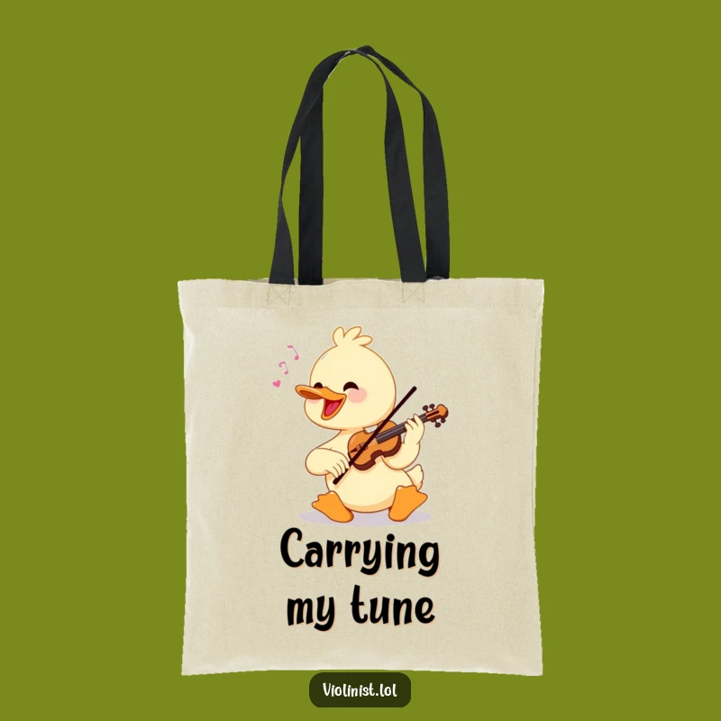 Funny Duck Violinist Tote Bag: Carry Your Tunes in Style, a Hilarious Gift