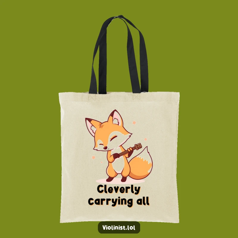 Funny Fox Beat Tote Bag: Carry Your Rhythm Anywhere