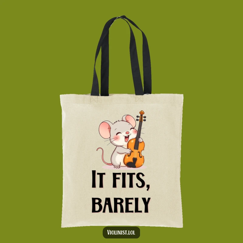 Funny Mouse Violinist Tote Bag: Carry Your Tunes with Humor, Perfect Gift!