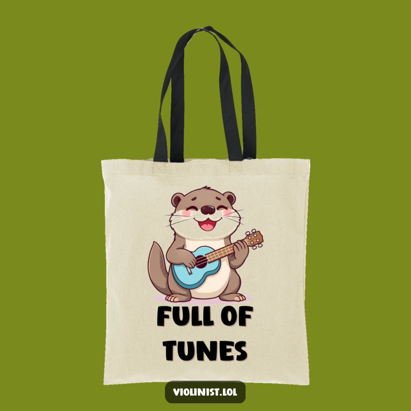 Funny Otter Ukulele Tote Bag: Carry Your Tunes and Smiles!