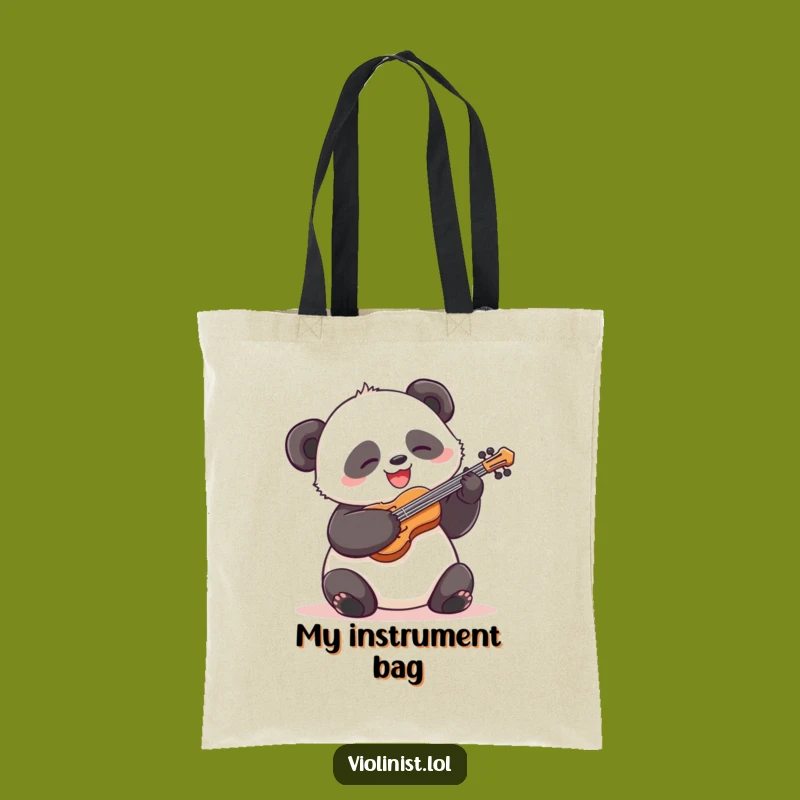 Funny Panda Music Tote Bag: Carry Your Tunes with Glee