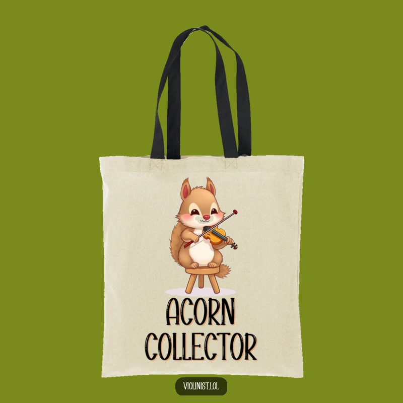 Funny Squirrel Violinist Tote Bag A Balanced Musician's Carryall, Perfect Funny Gift