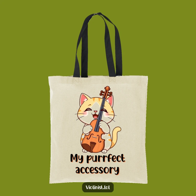 Funny Cat Violin Tote Bag: Carry Your Tunes (or Confusion) with Style